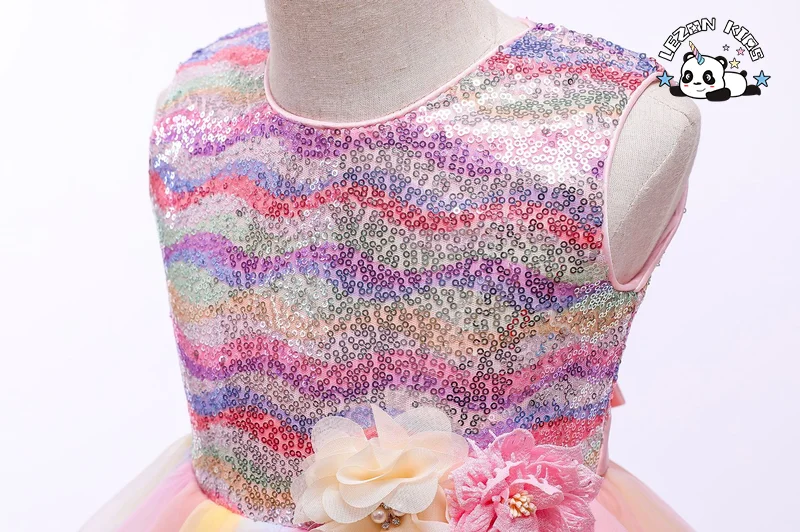 LEZONKIDS - Manufacture Direct Colorful fluffy gauze cake dress children's princess party dress for girls